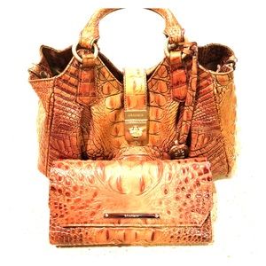 Brahmin Mini Elisa Leather Wallet & Satchel